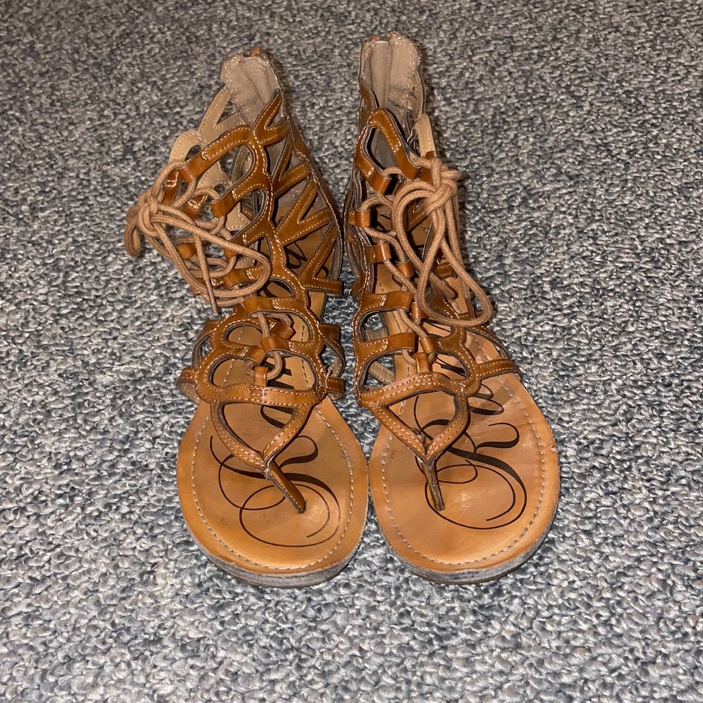 Brown gladiator sandals